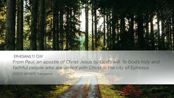 Ephesians 1:1 GW Bible Verse Image