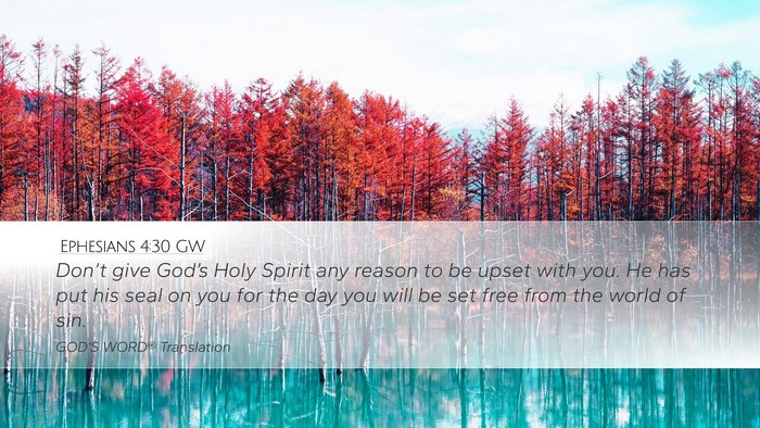Ephesians 4:30 GW Bible Verse Image