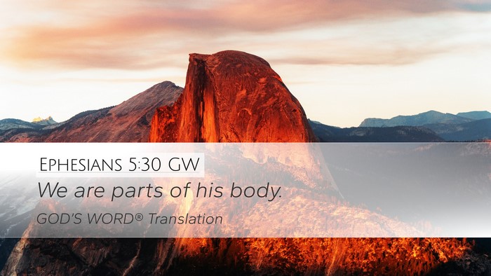 Ephesians 5:30 GW Bible Verse Image