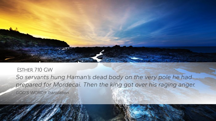 Esther 7:10 GW Bible Verse Image