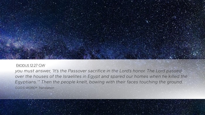 Exodus 12:27 GW Bible Verse Image