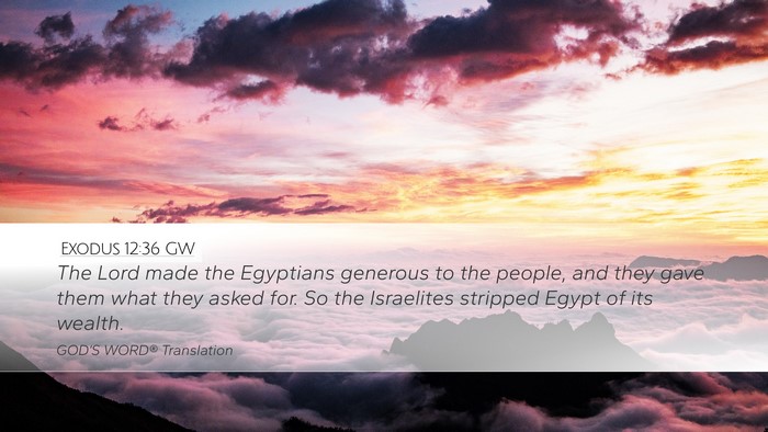 Exodus 12:36 GW Bible Verse Image