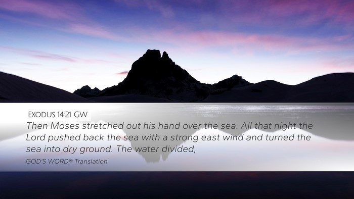 Exodus 14:21 GW Bible Verse Image