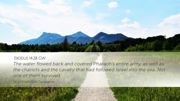 Exodus 14:28 GW Bible Verse Image