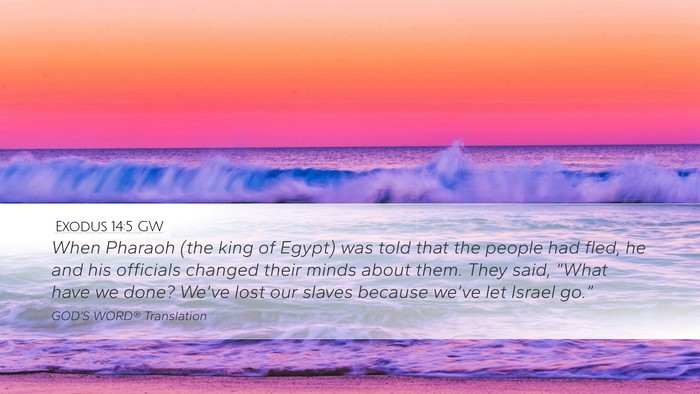 Exodus 14:5 GW Bible Verse Image
