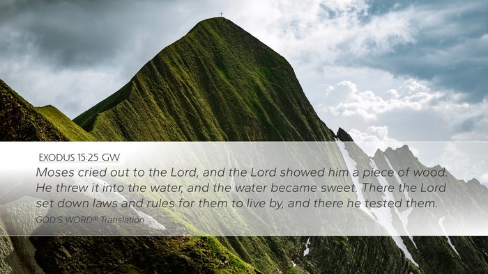 Exodus 15:25 GW Bible Verse Image