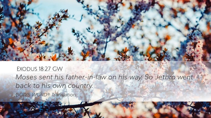 Exodus 18:27 GW Bible Verse Image