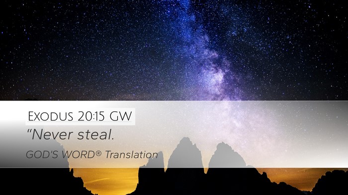 Exodus 20:15 GW Bible Verse Image
