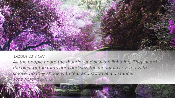 Exodus 20:18 GW Bible Verse Image