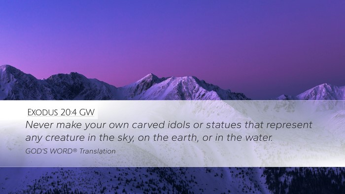 Exodus 20:4 GW Bible Verse Image
