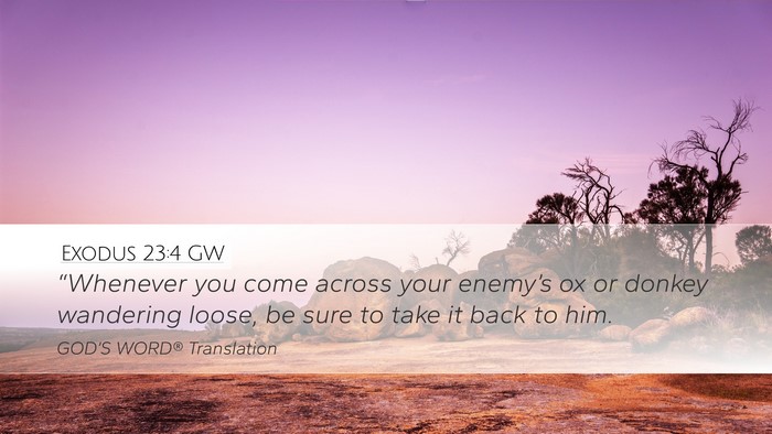 Exodus 23:4 GW Bible Verse Image