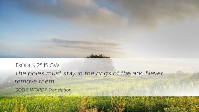 Exodus 25:15 GW Bible Verse Image