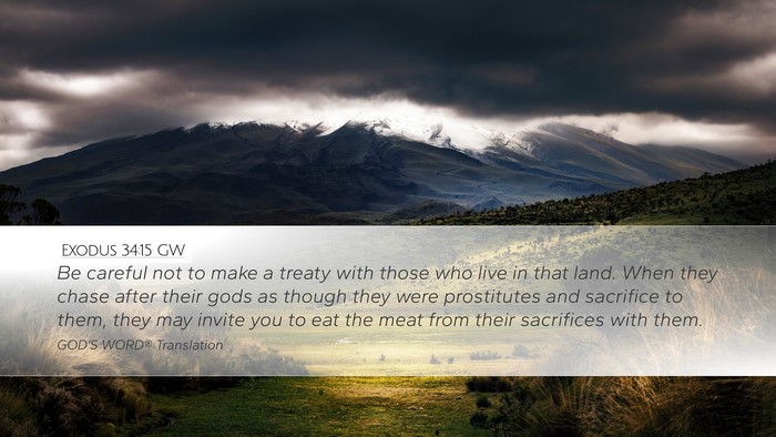 Exodus 34:15 GW Bible Verse Image