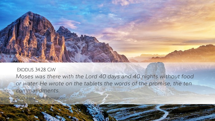 Exodus 34:28 GW Bible Verse Image