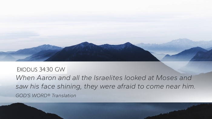 Exodus 34:30 GW Bible Verse Image