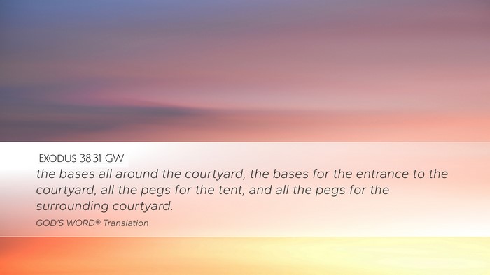 Exodus 38:31 GW Bible Verse Image