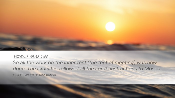 Exodus 39:32 GW Bible Verse Image