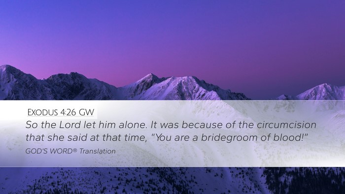 Exodus 4:26 GW Desktop Wallpaper - So the Lord let him alone. It was because of the - Desktop Bible Verse Wallpaper