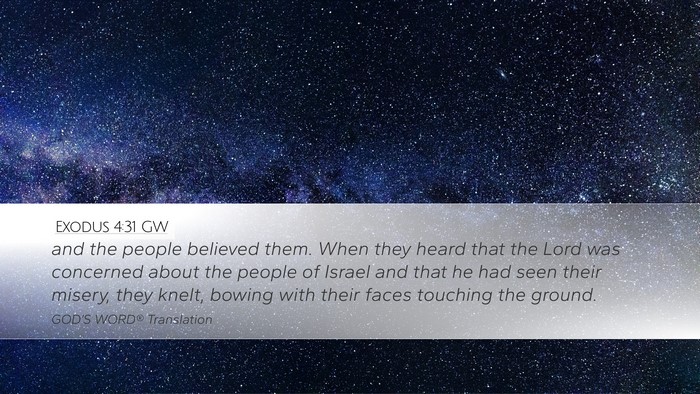 Exodus 4:31 GW Bible Verse Image