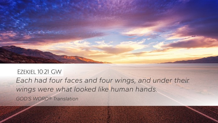 Ezekiel 10:21 GW Bible Verse Image
