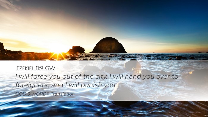 Ezekiel 11:9 GW Bible Verse Image