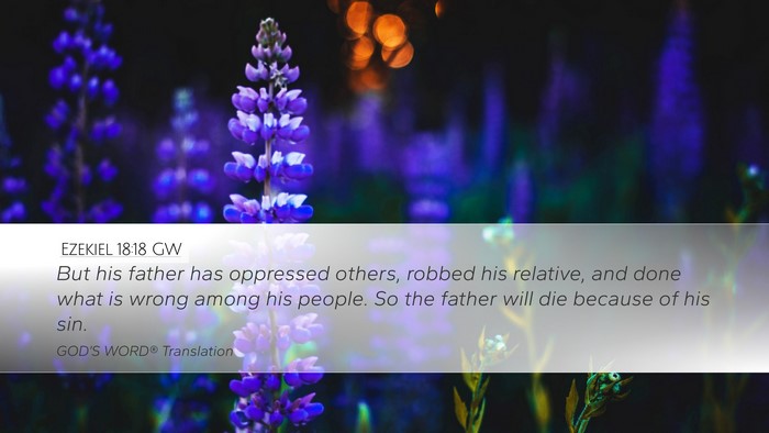 Ezekiel 18:18 GW Bible Verse Image