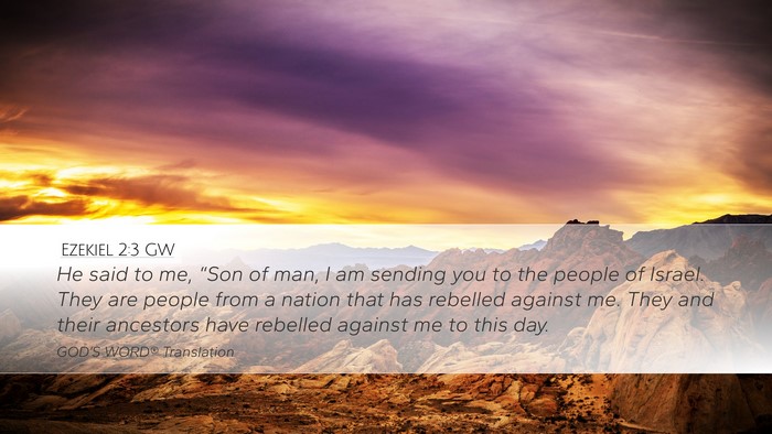 Ezekiel 2:3 GW Bible Verse Image