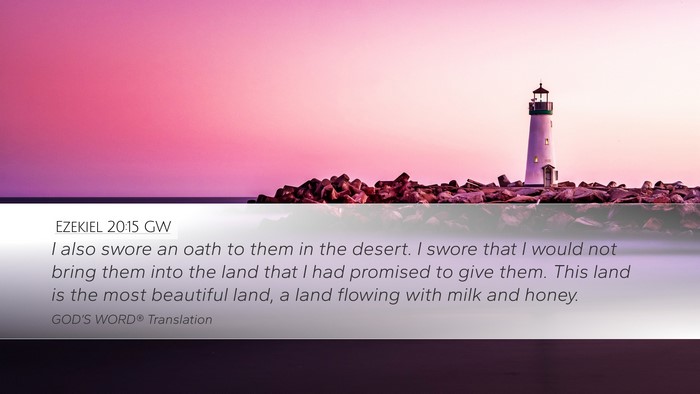 Ezekiel 20:15 GW Bible Verse Image