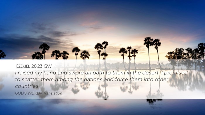 Ezekiel 20:23 GW Bible Verse Image