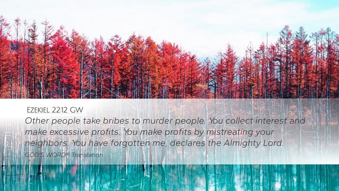 Ezekiel 22:12 GW Bible Verse Image