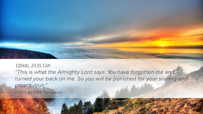 Ezekiel 23:35 GW Bible Verse Image
