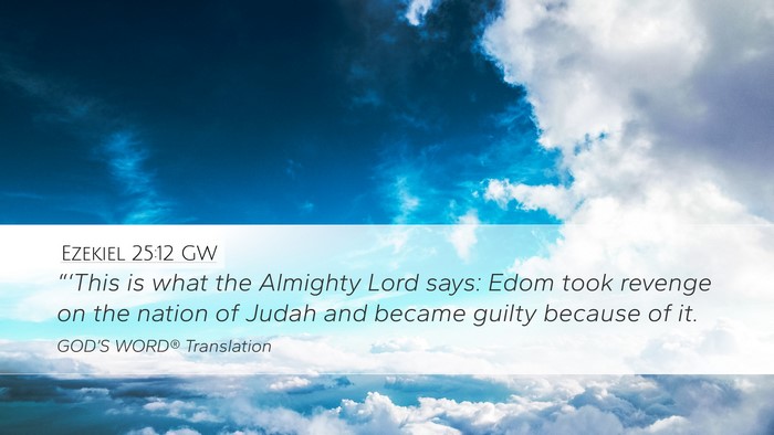 Ezekiel 25:12 GW Bible Verse Image