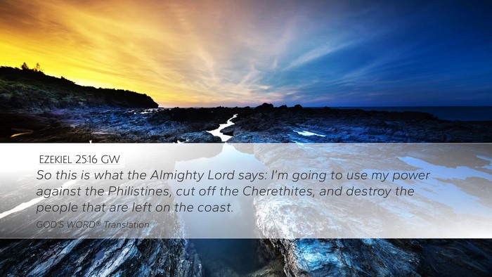 Ezekiel 25:16 GW Bible Verse Image