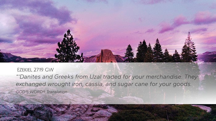 Ezekiel 27:19 GW Bible Verse Image