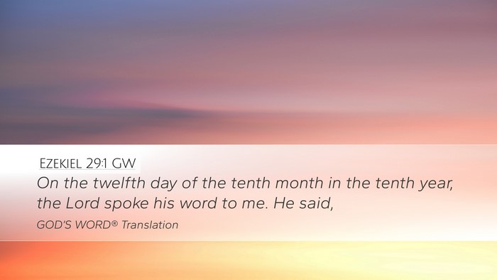 Ezekiel 29:1 GW Bible Verse Image