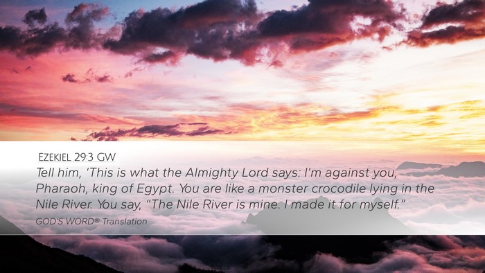 Ezekiel 29:3 GW Bible Verse Image