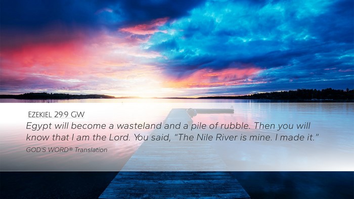 Ezekiel 29:9 GW Bible Verse Image