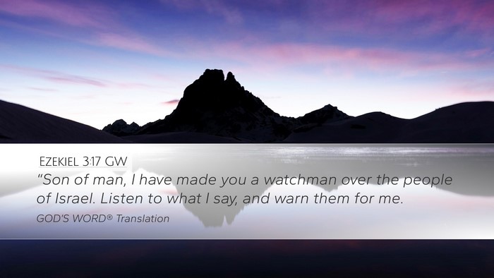 Ezekiel 3:17 GW Bible Verse Image