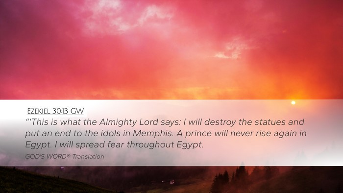 Ezekiel 30:13 GW Bible Verse Image