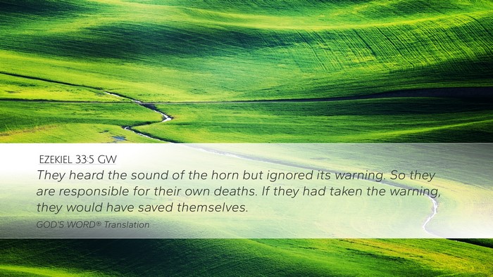 Ezekiel 33:5 GW Bible Verse Image