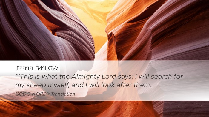 Ezekiel 34:11 GW Bible Verse Image