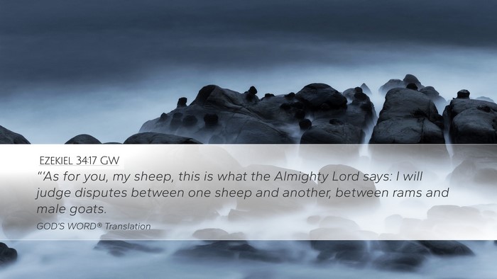 Ezekiel 34:17 GW Bible Verse Image