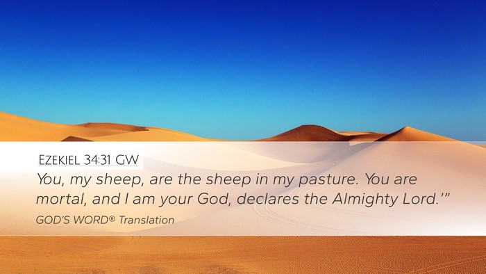 Ezekiel 34:31 GW Bible Verse Image