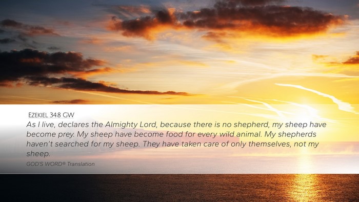 Ezekiel 34:8 GW Bible Verse Image