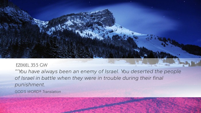Ezekiel 35:5 GW Bible Verse Image