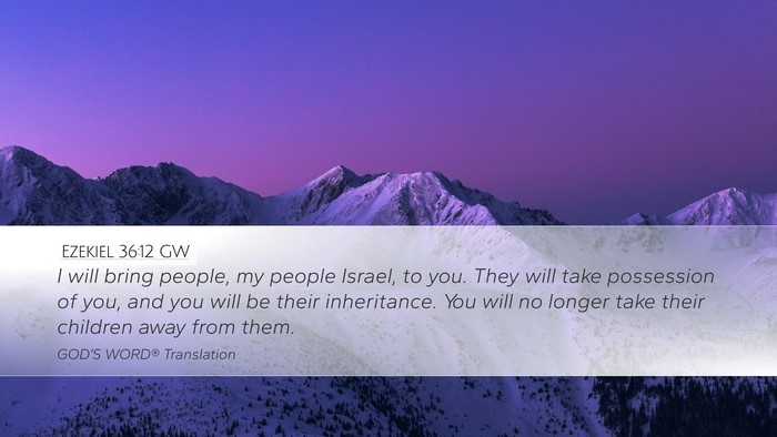 Ezekiel 36:12 GW Desktop Wallpaper - I will bring people, my people Israel, to you. - Desktop Bible Verse Wallpaper