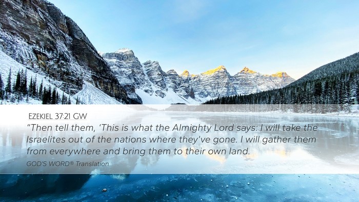 Ezekiel 37:21 GW Bible Verse Image