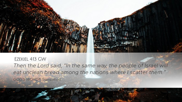 Ezekiel 4:13 GW Bible Verse Image