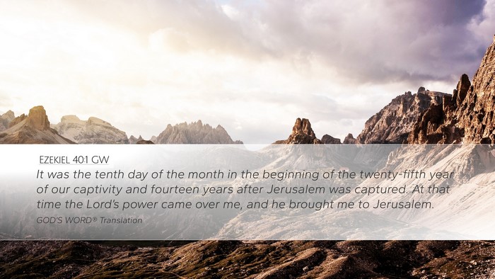 Ezekiel 40:1 GW Bible Verse Image