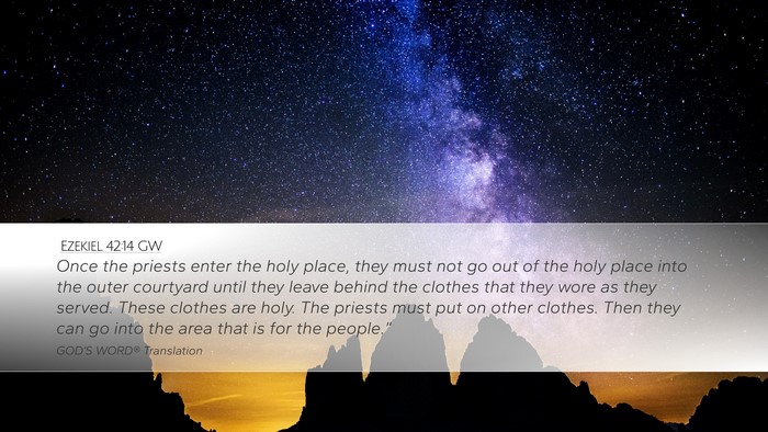 Ezekiel 42:14 GW Bible Verse Image